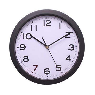 Zegar ścienny Bazo 30 x 4 cm biało-czarny