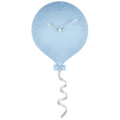 Zegar ścienny Baloni 30 x 25 x 6 cm niebieski