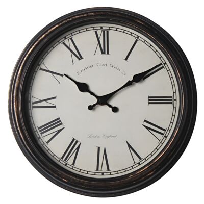 Zegar ścienny Vande 28 x 8 cm brązowo-złoty