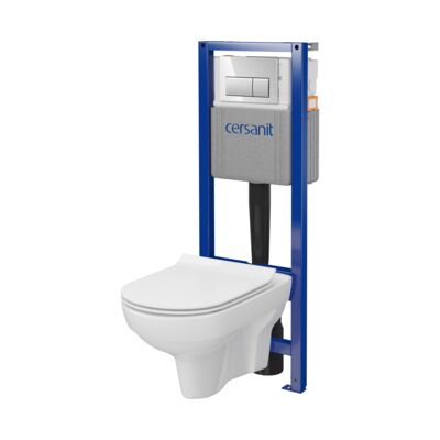 Zestaw podtynkowy z miską WC B984 SYSTEM 40 MECH MZ311 deska DUR SLIM przycisk chrom połysk Cersanit