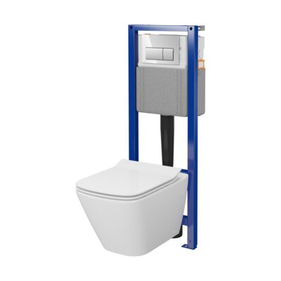 Zestaw stelaż podtynkowy z miską WC Mesto Square C59 SYSTEM 40 MECH WHB120 deska DUR przycisk chrom połysk MITO