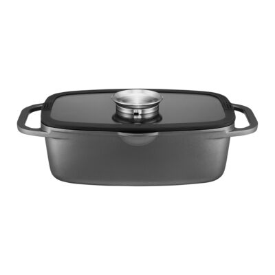 Brytfanna Graphite z pokrywą z powłoką Ilag Essential i Aroma Knob System 32 x 21 cm 6 l AMBITION