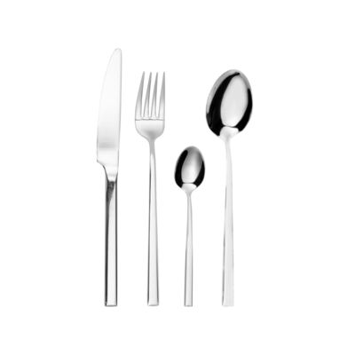 Komplet sztućców Como 24 elementy srebrny AMBITION
