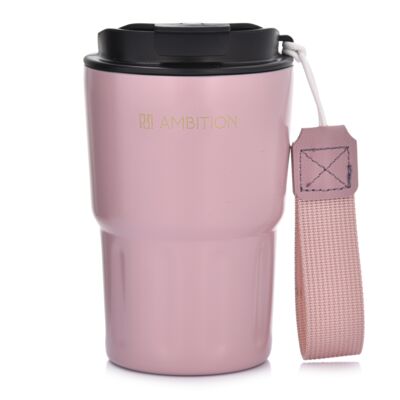 Kubek termiczny Fern 350 ml różowy AMBITION