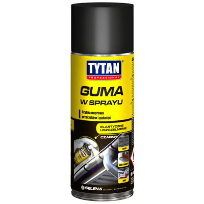 Guma w sprayu 400 ml czarna TYTAN PROFESSIONAL