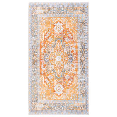 Dywan prostokątny dove-vintage 80 x 150 cm klasyk pomarańczowy