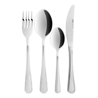 Zestaw sztućców Verona 24 elementy srebrny AMBITION