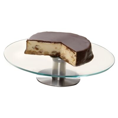 Patera obrotowa Susan szklana z nierrdzewną podstawą AMBITION