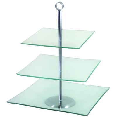 Patera Laura 3-poziomowa kwadratowa szklana AMBITION