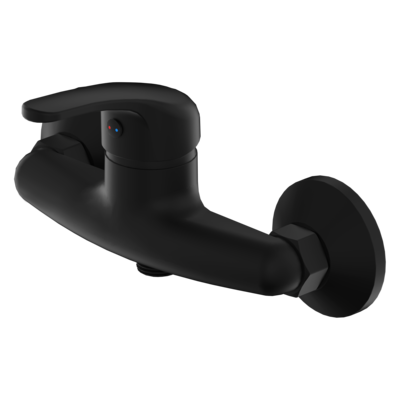 Bateria natryskowa DECA ścienna 35 mm czarna LIVENO