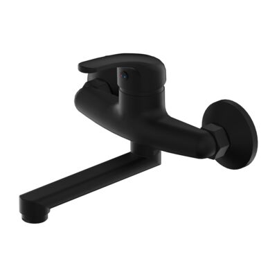 Bateria umywalkowa DECA ścienna 35 mm czarna LIVENO