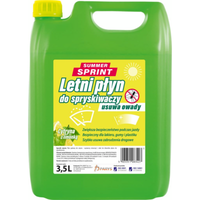 Płyn do spryskiwaczy letni SUMMER SPRINT cytryna z limonką 3,5 l Parys