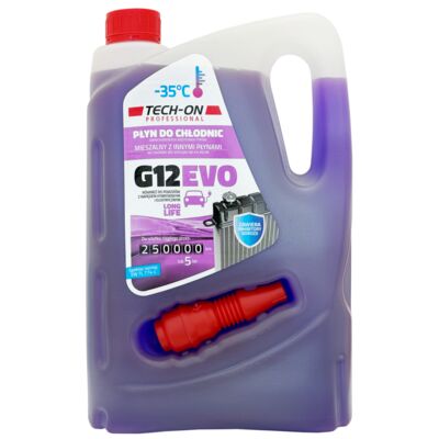 Płyn do chłodnic G12 EVO 4 l TECH-ON