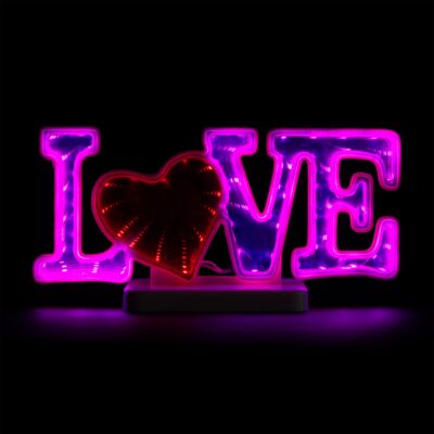 Neon Led love biurkowy 20 x 9,7 x 8 cm różowy 5 V