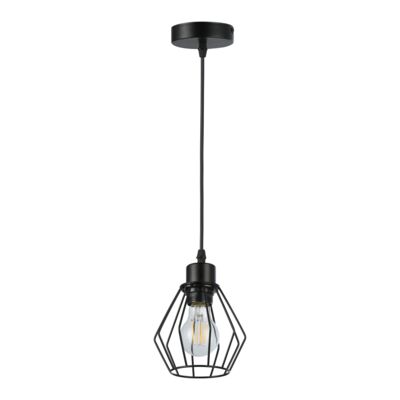 Oprawa wisząca 1 x E27 czarna 12 W 230 V IP20 DPM