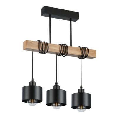 Oprawa wisząca 3 x E27 czarna 12 W IP20 DPM