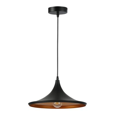 Lampa wisząca 1 x E27 czarno-złota 12 W 230 V