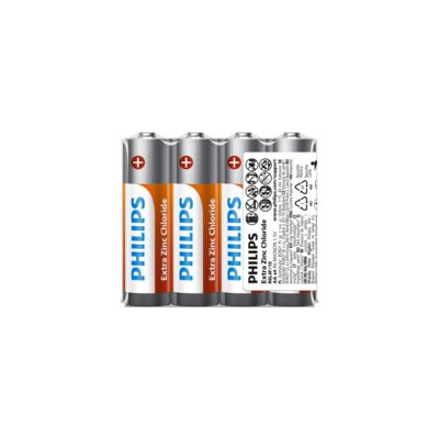Bateria cynkowo-węglowa R6/AA 4 szt.Philips