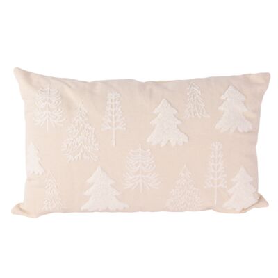 Poduszka świąteczna biało-beżowa 30 x 50 cm