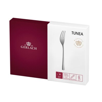 Widelczyki do ciasta tunea połysk komplet 6 sztuk srebrne