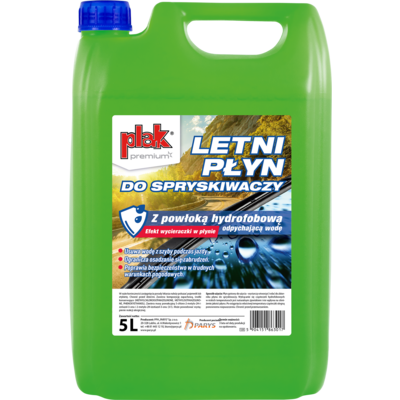 Płyn do spryskiwaczy letni z powłoką hydrofobową 5 l Plak