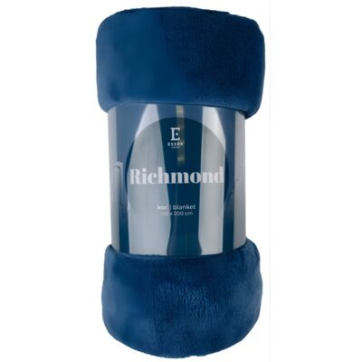 Koc Richmond 150 x 200 cm niebieski