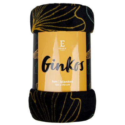 Koc Ginkos 150 x 200 cm czarny