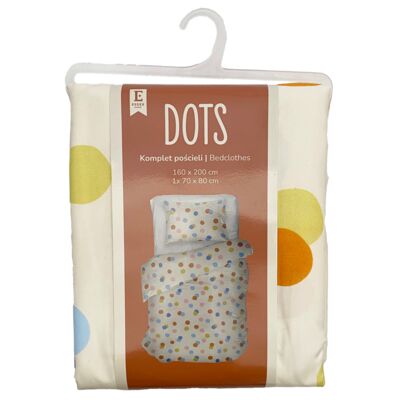 Komplet pościeli Dots 160 x 200 cm + 70 x 80 cm beżowy