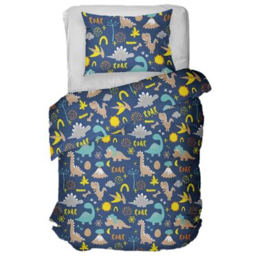 Komplet pościeli Dino 140 x 200 cm + 70 x 80 cm niebieski