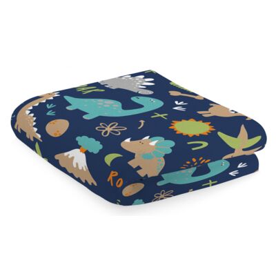 Koc Dino 130 x 170 cm niebieski