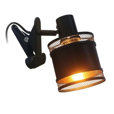 Kinkiet metaloptik E14 kabel 1,5 m czarno-złoty 230 V