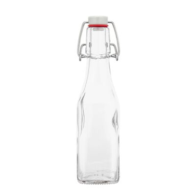 Butelka kwadratowa z klipsem 250 ml SPIŻARNIA PANI DOMU