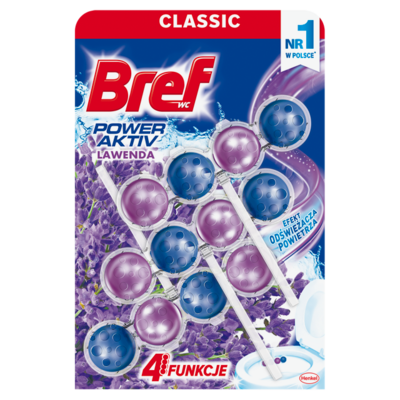 Zawieszka do WC BREF Power Aktiv Lawenda 3x50 g