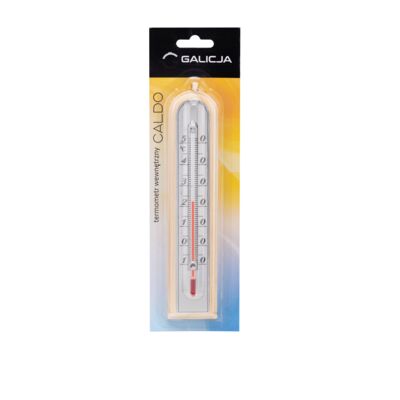 Termometr wewnętrzny Caldo 18 cm jasny biały