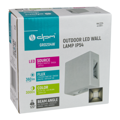 Kinkiet zewnętrzny 6 W 480 lm 3000K IP54 biały