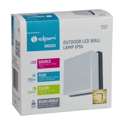 Kinkiet zewnętrzny 8 W 560 lm 3000K IP65 czarny