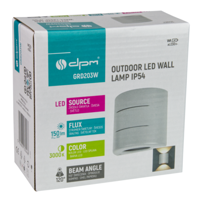 Kinkiet zewnętrzny 3 W 240 lm 3000K IP54 biały