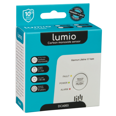 Czujnik czadu bateryjny ścienny Lumio IP20