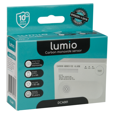 Czujnik czadu bateryjny Lumio IP 20 biały