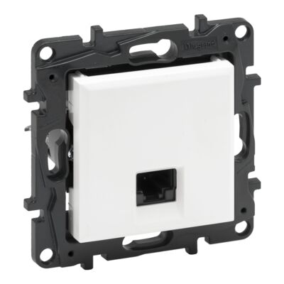 Gniazdo RJ45 kat 5E UTP niloe step białe IP20