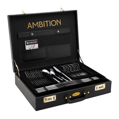 Komplet sztućców w walizce 72 elementy Siena AMBITION
