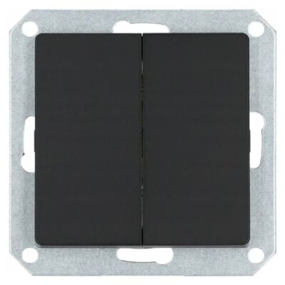 Wyłącznik świecznikowy czarny medium IP20 1 x 8 x 8 cm