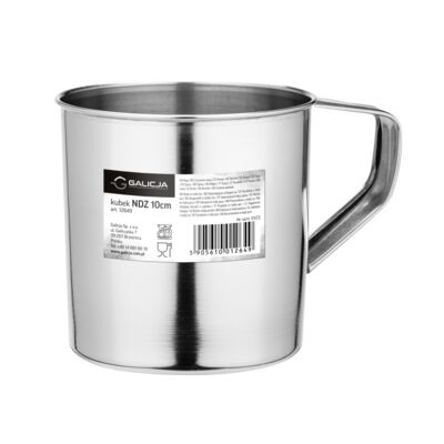 Kubek nierdzewny 10 cm srebrny
