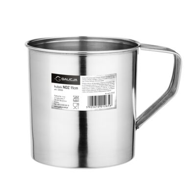 Kubek nierdzewny 11 cm srebrny