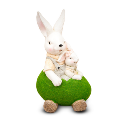 Figurka zając z maleństwem duży 45 cm