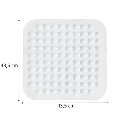 Mata antypoślizgowa Square biała 43,5 x 43,5 cm
