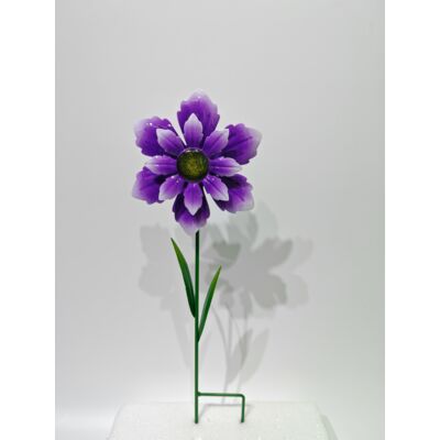 Dekoracja metalowa duży kwiat 45,5 cm fiolet