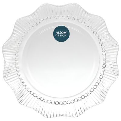 Talerz szklany Vivienne 17,5 cm transparentny