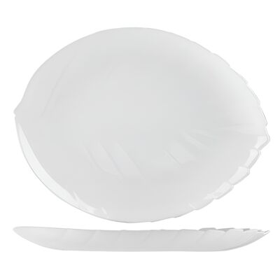 Półmisek Nocturn White liść 23 x 17 cm biały