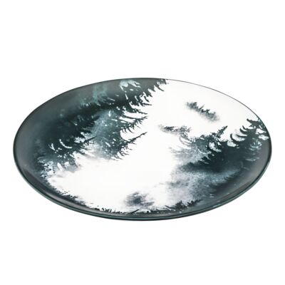 Talerz porcelanowy Secret Forest płytki 26 cm wielokolorowy